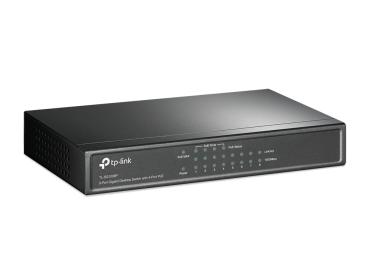 Preview: 8 Port TP Link Gigabit Switch mit 4-Port PoE+ TL-SG1008P
