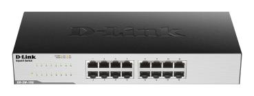 Switch 16 Port D-Link GO-SW-16G Unmanaged L2 Gigabit Ethernet schwarz