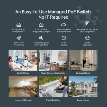 TP-Link Smart Switch Festa FS308GP 8-Port Gigabit PoE