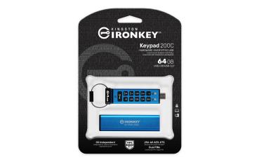 STICK 64GB Kingston IronKey Keypad 200C AES-256 USB-C retail