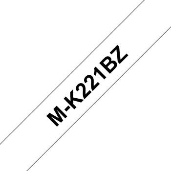 Brother M-K221 Original Schriftband 9 mm Schwarz auf Weiß 8 m