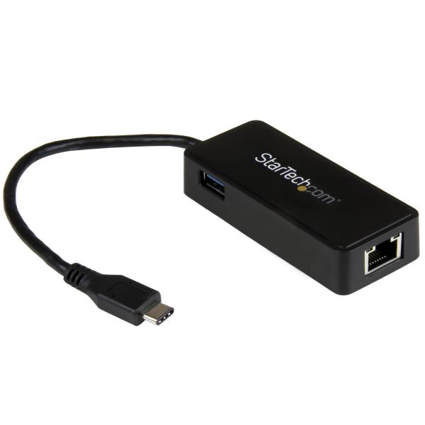 StarTech USB-C auf Gigabit Netzwerkadapter mit extra USB Anschluss - USB 3.1 Gen 1 (5 Gbit/s)