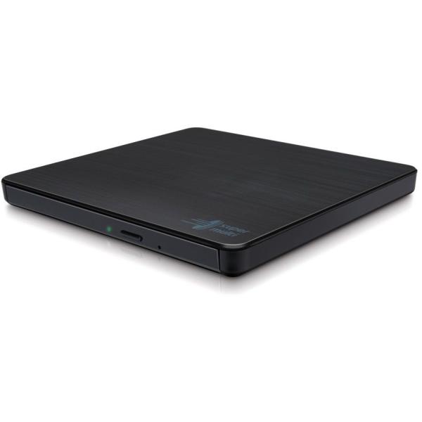 Hitachi LG Externer DVD-Brenner HLDS GP60NB60 Slim schwarz – tragbares DVD±RW Laufwerk für Laptop & PC