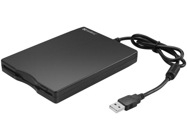 Sandberg USB Floppy Drive Slim Diskettenlaufwerk extern