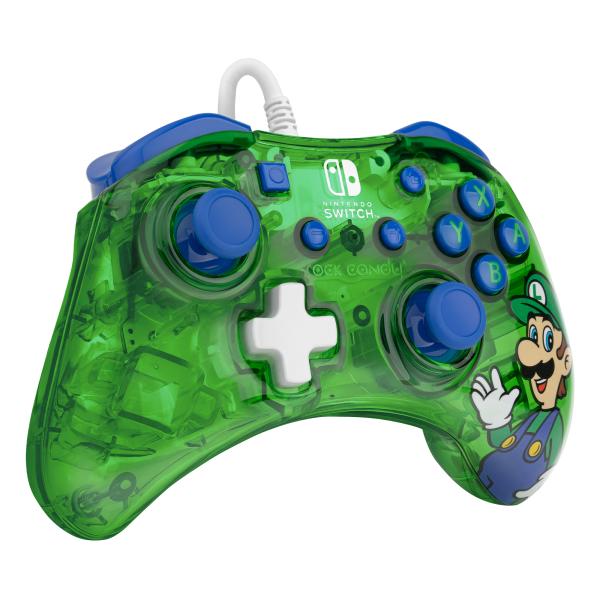 PDP Controller Rock Candy Luigi Lime Switch