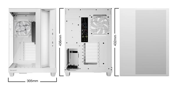 be quiet! Light Base 500 LX White Midi Tower