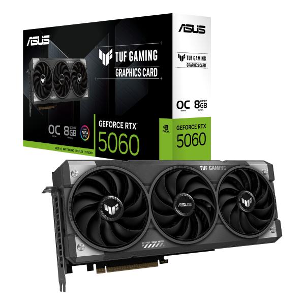 ASUS TUF Gaming GeForce RTX 5060 OC Edition 8GB GDDR7 Grafikkarte – DLSS 4 PCIe 5.0 Triple-Fan RGB,