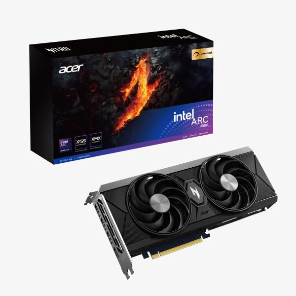 Acer Nitro Intel® Arc™ B580 OC 12GB GDDR6 Grafikkarte | 1x HDMI 2.1, 3x DisplayPort 2.1, PCIe 4.0, 8K Gaming