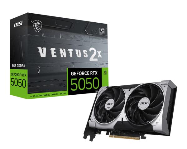 MSI GeForce RTX 5050 8GB GDDR6 Grafikkarte – PCIe 5.0 Dual-Fan OC Gaming