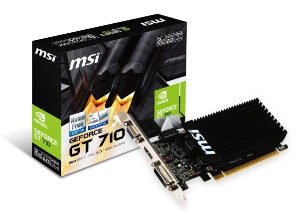 MSI GT 710 2GD3H LP Grafikkarte 2GB GDDR3 HDMI DVI VGA Low-Profile