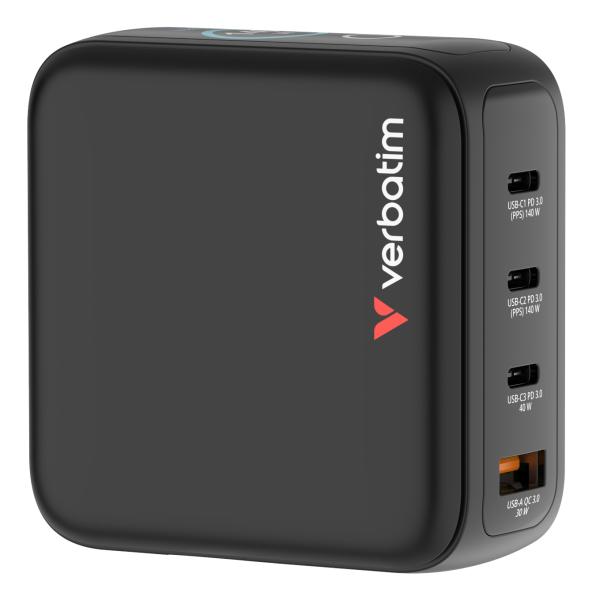 Verbatim Mini GaN Charger 140W with Display