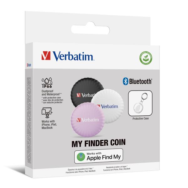 Verbatim My Finder Coin Bluetooth Tracker schwarz/wei/pink (3er Pack)