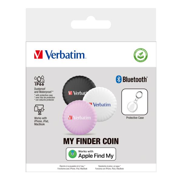 Verbatim My Finder Coin Bluetooth Tracker schwarz/wei/pink (3er Pack)