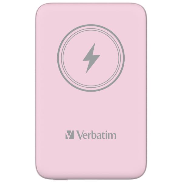 Verbatim Wireless Powerbank Charge 'n' Go 10.000mAh (rosa, Qi, PD 3.0, Quick Charge 3.0)