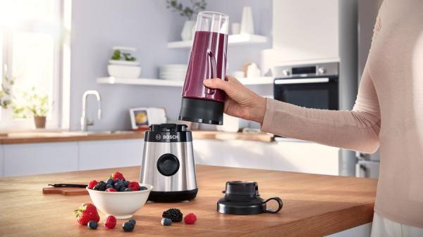 Bosch VitaPower Series 2 MMB2111M Mixer – 0,6 l Tischmixer, 450 W, Edelstahl