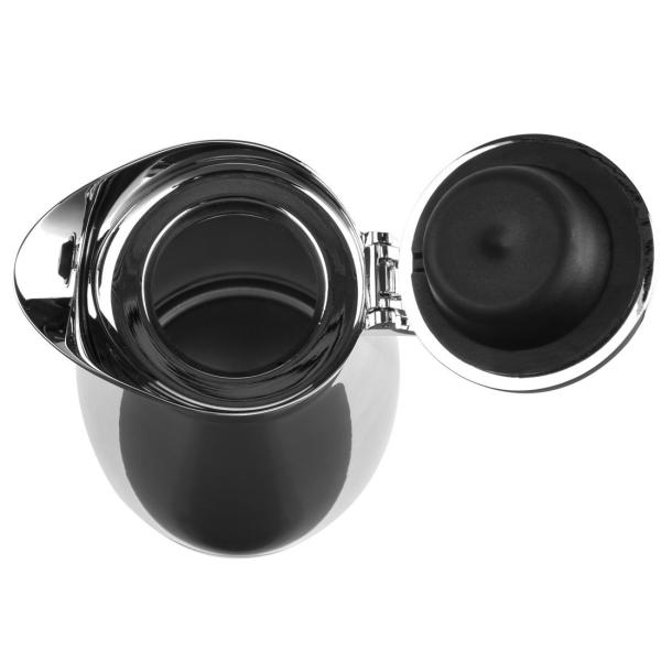 Emsa Eleganza Isolierkanne 1,3 L – Edelstahl, Easy Open Verschluss, doppelwandig