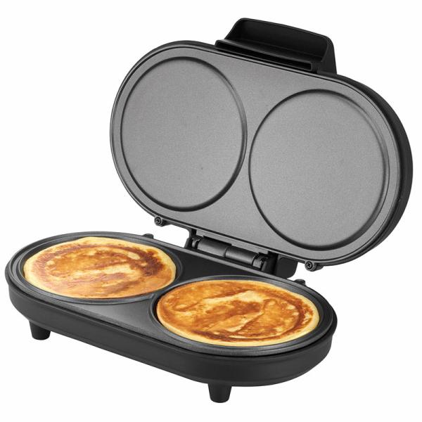 Unold Pancake-Maker American 48165 – Für fluffige American Pancakes Antihaft 2 Backflächen