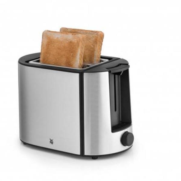 WMF Bueno Pro 6 Toaster mit 2 Scheiben – 870 W, Schwarz & Silber