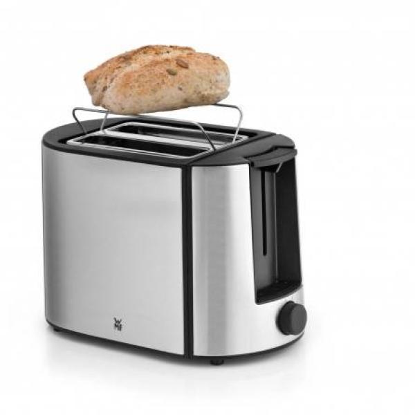 WMF Bueno Pro 6 Toaster mit 2 Scheiben – 870 W, Schwarz & Silber