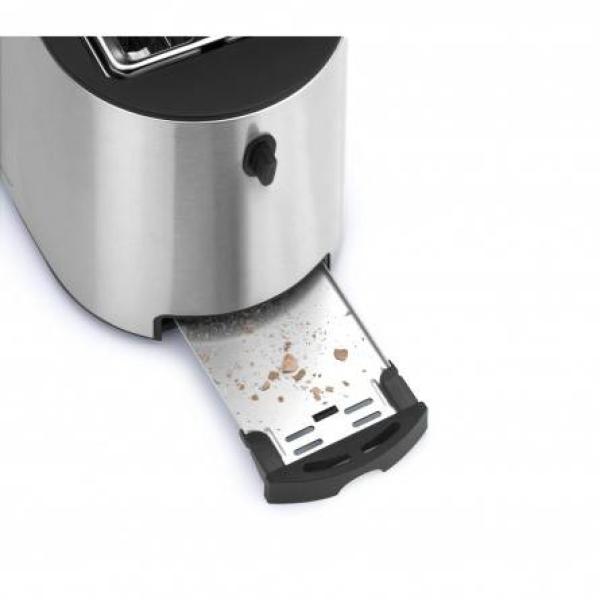 WMF Bueno Pro 6 Toaster mit 2 Scheiben – 870 W, Schwarz & Silber