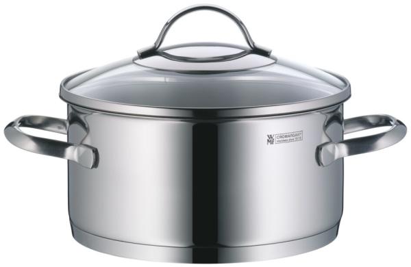 WMF Provence Plus Topf-Set Bratentopf (2,5l), Fleischtöpfe(1,9l), (3,3l), (5,7l), Stielkasserolle (1,7l) silber