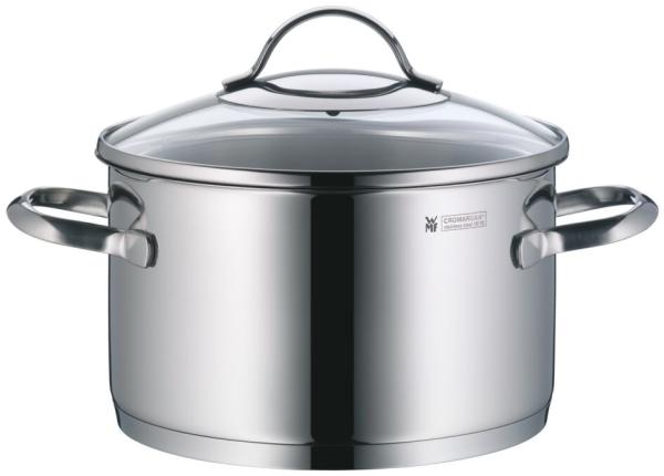 WMF Provence Plus Topf-Set Bratentopf (2,5l), Fleischtöpfe(1,9l), (3,3l), (5,7l), Stielkasserolle (1,7l) silber