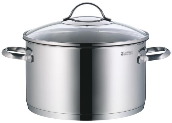 WMF Provence Plus Topf-Set Bratentopf (2,5l), Fleischtöpfe(1,9l), (3,3l), (5,7l), Stielkasserolle (1,7l) silber