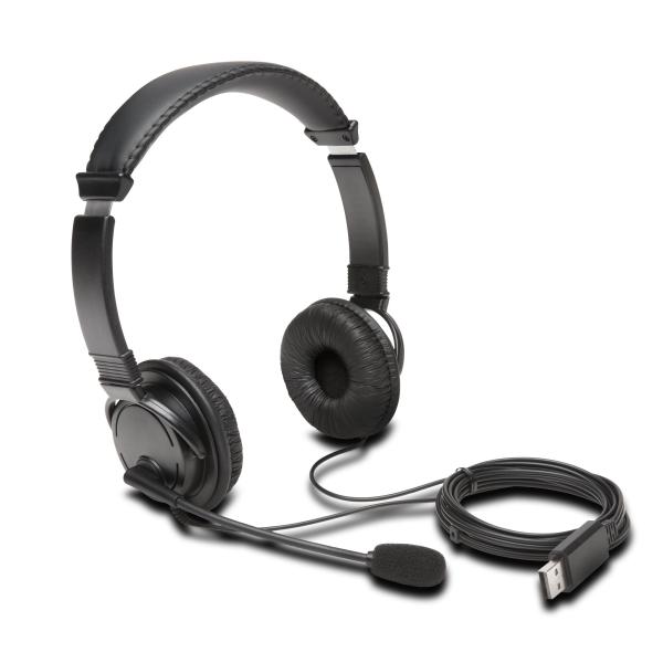 Kensington Headset Hi-Fi mit Mikrofon USB-A 1.80m Kabel schwarz