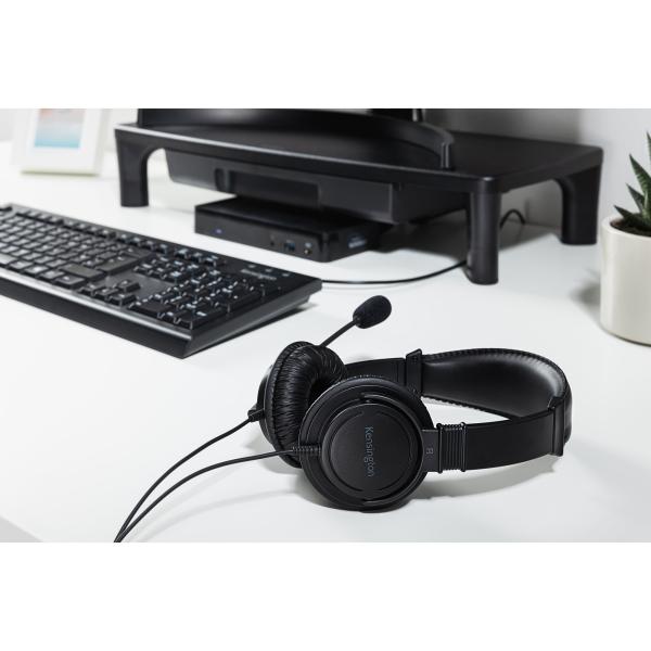 Kensington Headset Hi-Fi mit Mikrofon USB-A 1.80m Kabel schwarz