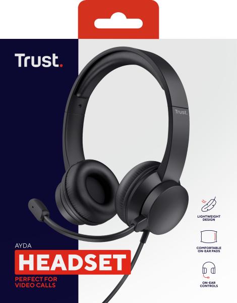 Trust Ayda PC Headset USB schwarz