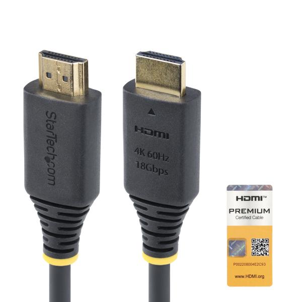 StarTech HDMI 2.0 Kabel 0,5m Premium 4K 60Hz HDR10 ARC HDCP 2.2 18Gbps UHD TV Monitor