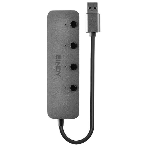 LINDY USB 3.0 Aktiv-Hub 4 Port