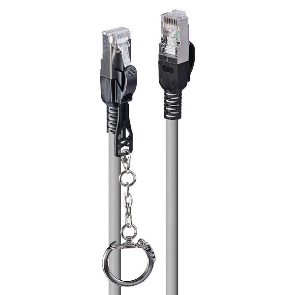 LINDY Patchkabel Cat.6A S/FTP grau 2m verriegelbar