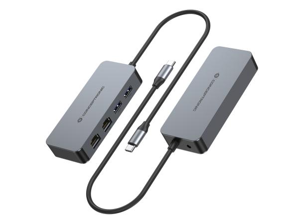 CONCEPTRONIC Adapter USB-C-2xGbE+2xUSB-A3.2 5Gbs 0.30m gr