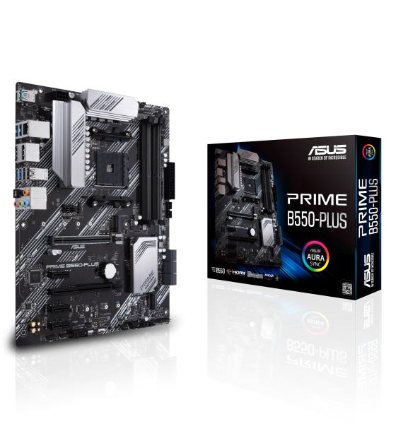 ASUS PRIME B550-PLUS Mainboard – AMD B550 Sockel AM4 ATX, DDR4 PCIe 4.0 USB 3.2 Gigabit LAN