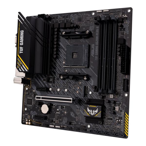 ASUS TUF GAMING A520M-PLUS II Mainboard – AMD AM4 DDR4 M.2 micro-ATX Aura Sync