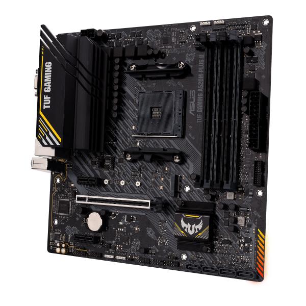 ASUS TUF GAMING A520M-PLUS II Mainboard – AMD AM4 DDR4 M.2 micro-ATX Aura Sync