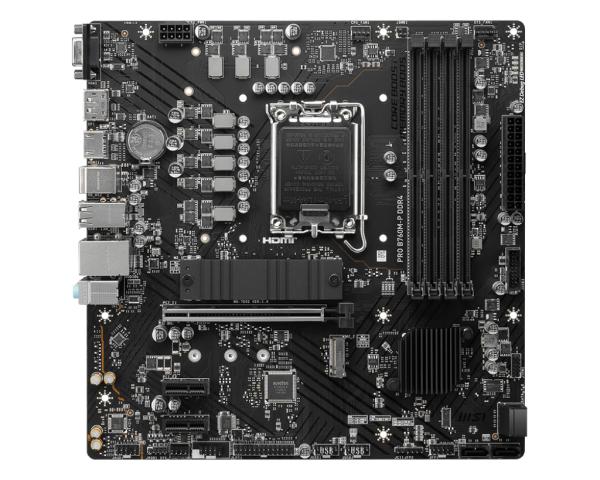 MSI PRO B760M-P DDR4 Mainboard – Intel B760 LGA 1700 micro ATX 128GB DDR4 2× M.2 2.5 Gb LAN