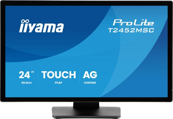 iiyama ProLite T2452MSC-B2AG 60,5cm/24" (1920x1080) 16:9 FHD IPS 5ms 120Hz HDMI DisplayPort USB VESA Speaker Touch Black