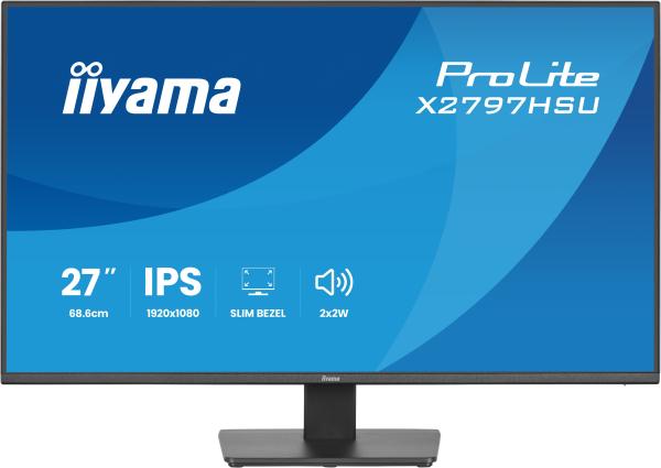 68,6cm/27" (1920x1080) iiyama ProLite X2797HSU-B1 16:9 IPS 4ms 120Hz HDMI DisplayPort USB VESA Speaker Black