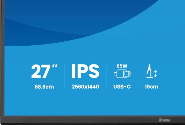IIYAMA 68.6cm (27") XB2797QSN-B1 16:9 HDMI+DP+USB-C IPS