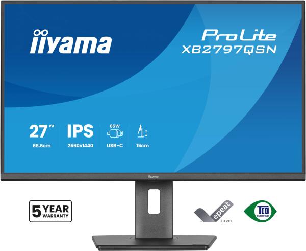 IIYAMA 68.6cm (27") XB2797QSN-B1 16:9 HDMI+DP+USB-C IPS