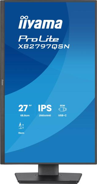 IIYAMA 68.6cm (27") XB2797QSN-B1 16:9 HDMI+DP+USB-C IPS