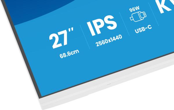 68,5cm/27" (2560x1440) iiyama ProLite XB2797QSNP-W1 16:9 QHD IPS 1ms 75Hz HDMI DisplayPort USB-C VESA Speaker White