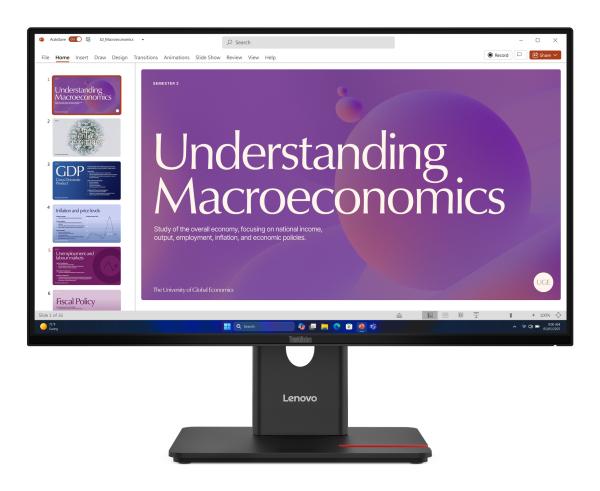Lenovo ThinkVision T24D-40 23,8 Zoll Full HD IPS Monitor 120Hz USB-C Docking Ergonomisch