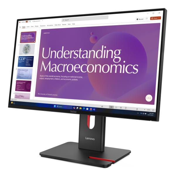 Lenovo ThinkVision T24D-40 23,8 Zoll Full HD IPS Monitor 120Hz USB-C Docking Ergonomisch