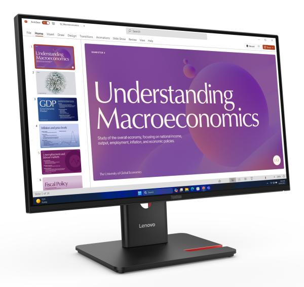 Lenovo ThinkVision T24D-40 23,8 Zoll Full HD IPS Monitor 120Hz USB-C Docking Ergonomisch
