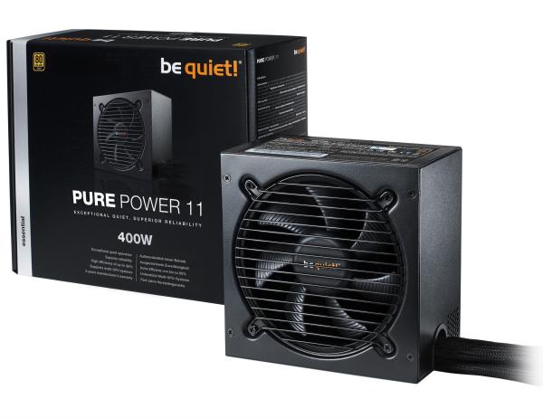 be quiet! Pure Power 11 400W ATX Netzteil – 20+4 Pin 80 PLUS Gold  Schwarz leiser 120mm Lüfter