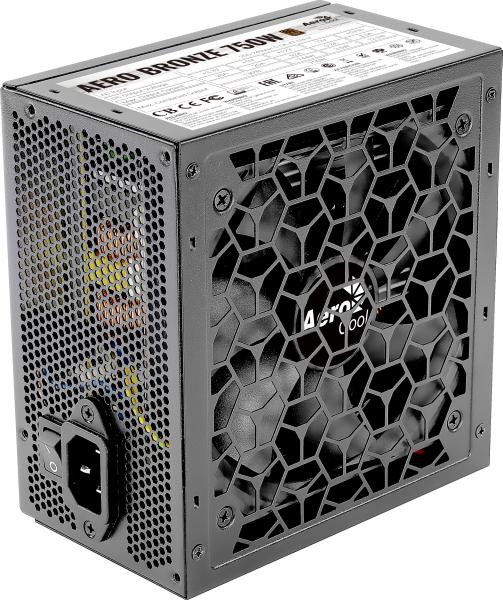AeroCool Aero 750W Netzteil – 80 PLUS Bronze ATX Gaming PSU 750 Watt 4x PCIe leiser 120mm Lüfter schwarz