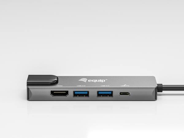 Equip USB-C 5-in-1 Multifunktionsadapter | HDMI 4K, Gigabit LAN, USB 3.2, 100W PD